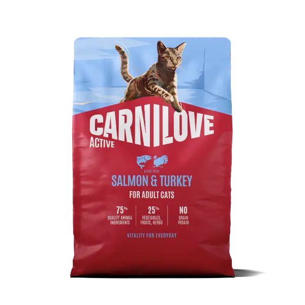 קרנילאב סלמון והודו לחתול בוגר Carnilove Grain free