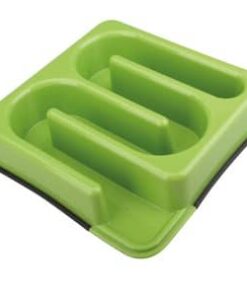 קערת אוכל לכלבים בצבע ירוק