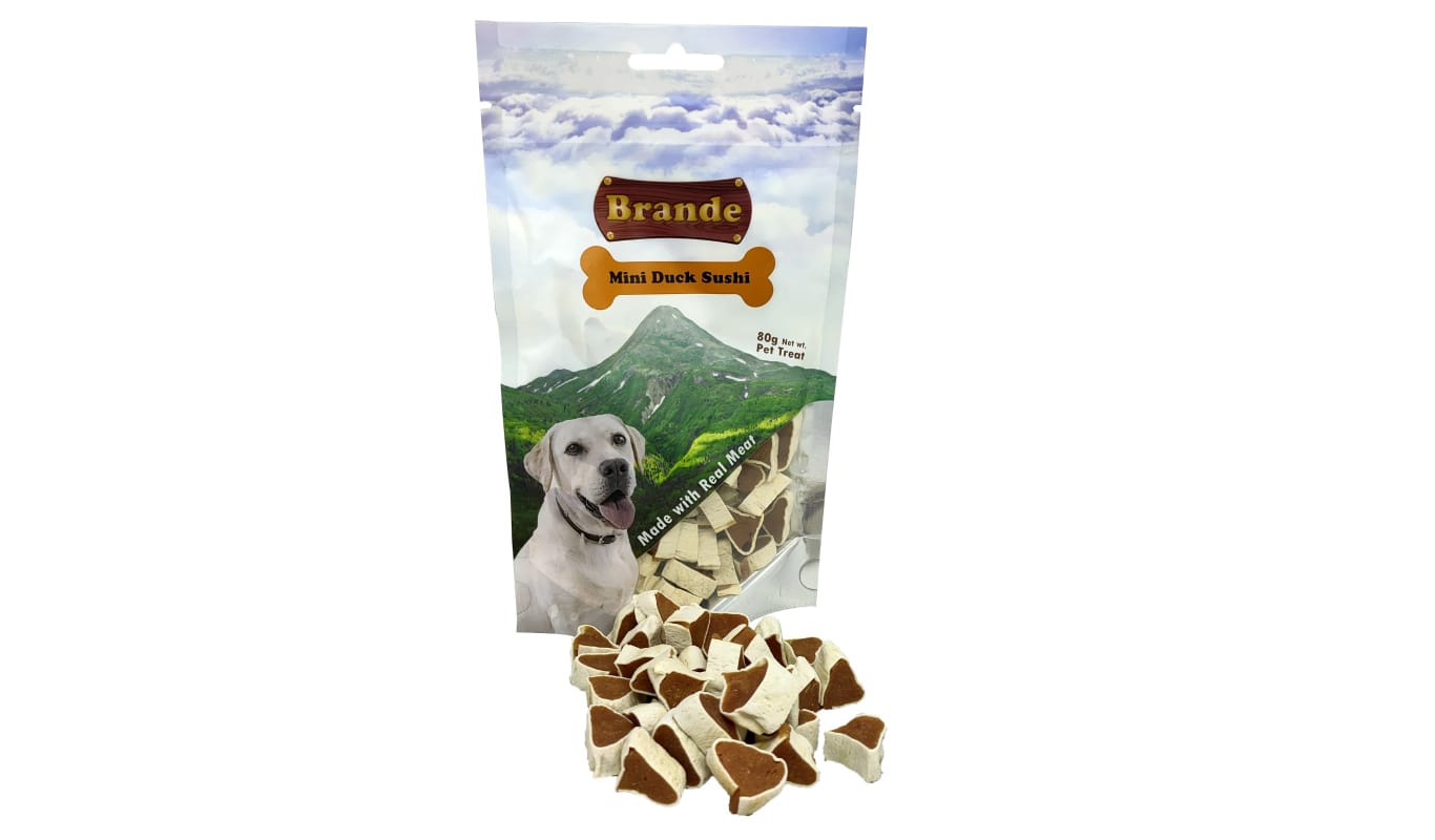 חטיף רך לכלב סושי ברווז ודג 80 גרם