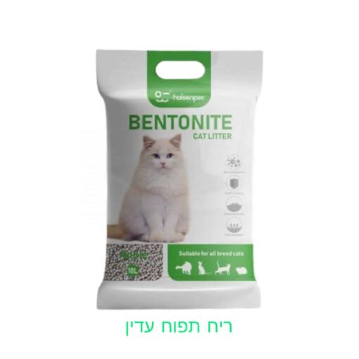 חול מתגבש טבעי לחתול בניחוח תפוח עדין 10 ליטר