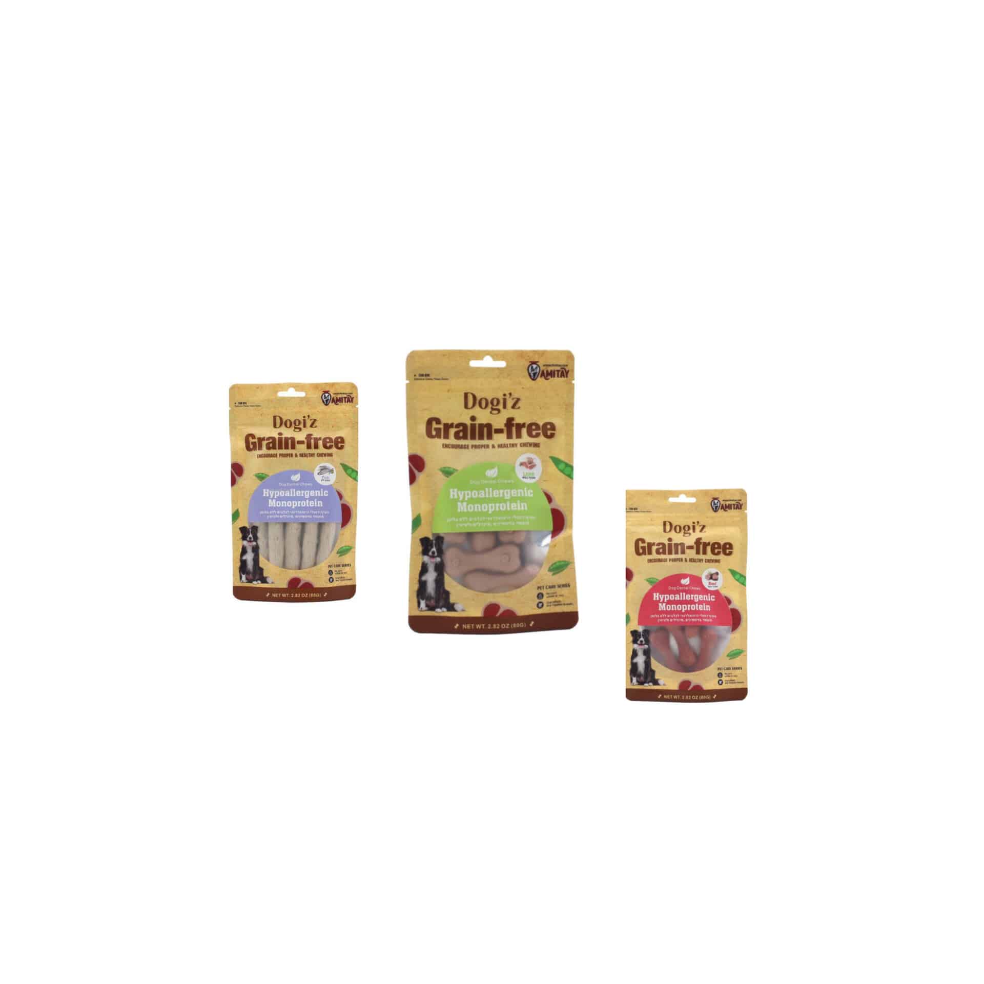 מיקס 3 חטיפי דוגי'ז היפואלרגניים